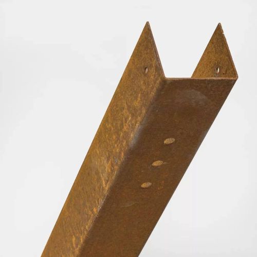 Muur- startprofiel Bamboescherm 182cm - Cortenstaal