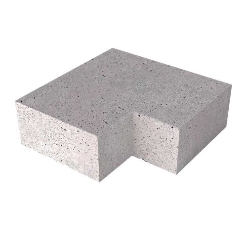 Oud Hollandse TRAP HOEKSTUK 90° (40/20) Buiten Grijs 60x60cm