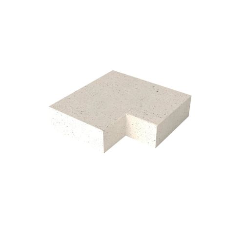 Oud Hollandse TRAP HOEKSTUK 90° (37/15) Binnen Creme 60x60cm