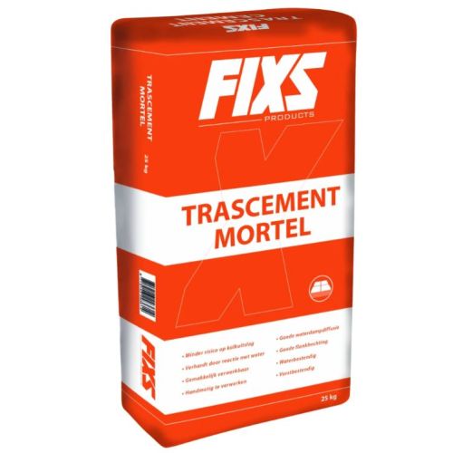 Trascementmortel Grijs in zak van 25kg