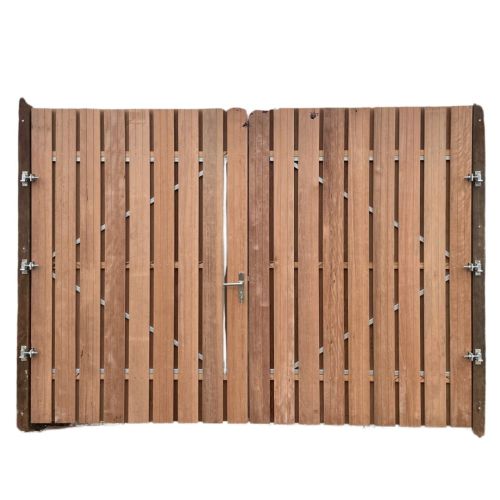 Tuinpoort Dubbel Topline Easy Grenen Bruin