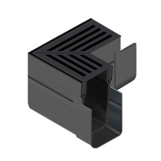 ACO Slimline Zwart Hoekstuk