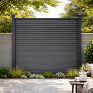 NexaFence Rhombus Zwart 180x180cm