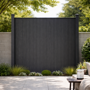 Nexa Fence Rhombus Zwart Verticaal