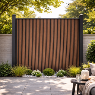 Nexa Fence Rhombus Walnut Verticaal