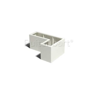 Gepoedercoat Staal Wit Plantenbak L-vorm 40, hoogte 40cm