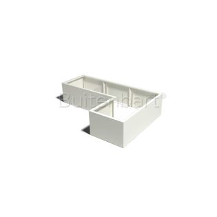 Gepoedercoat Staal Wit Plantenbak L-vorm 60, hoogte 40cm
