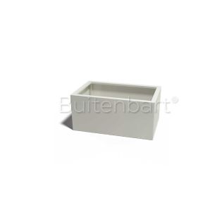 Gepoedercoat Staal Wit Plantenbak Rechthoek 40x80cm, hoogte 60cm