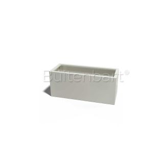 Gepoedercoat Staal Wit Plantenbak Rechthoek 50x100cm, hoogte 40cm
