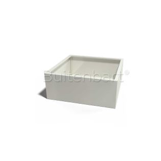 Gepoedercoat Staal Wit Plantenbak Vierkant 120x120cm, hoogte 60cm