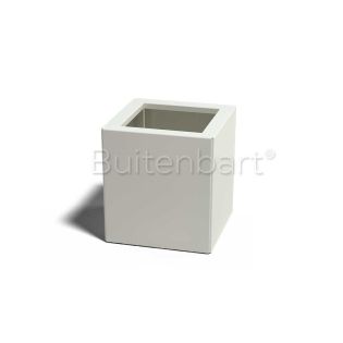 Gepoedercoat Staal Wit Plantenbak Vierkant 40x40cm, hoogte 60cm