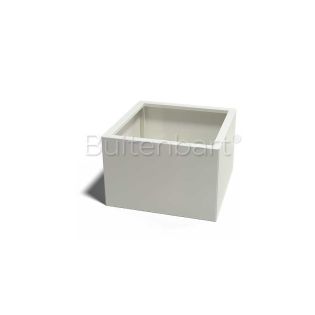 Gepoedercoat Staal Wit Plantenbak Vierkant 60x60cm, hoogte 40cm