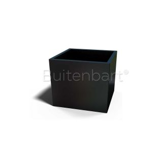 Gepoedercoat Staal Zwart Plantenbak Vierkant 80x80cm, hoogte 40cm