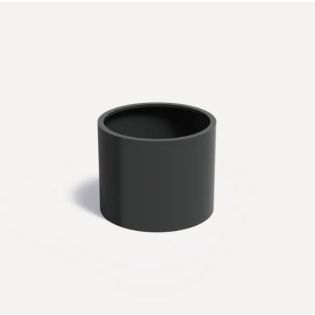 Gepoedercoat Aluminium Zwart Plantenbak Rond diamter 100cm, hoogte 80cm