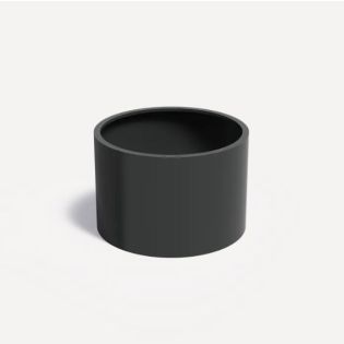 Gepoedercoat Aluminium Zwart Plantenbak Rond diamter 120cm, hoogte 80cm