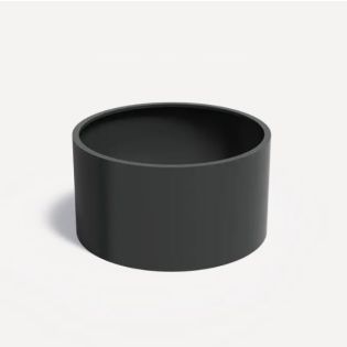 Gepoedercoat Aluminium Zwart Plantenbak Rond diamter 150cm, hoogte 80cm