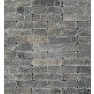 Metro Trommelsteen Grijs-Zwart 20x5x7cm