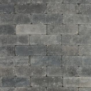 Metro Trommelsteen Grijs-zwart 21x7x7cm