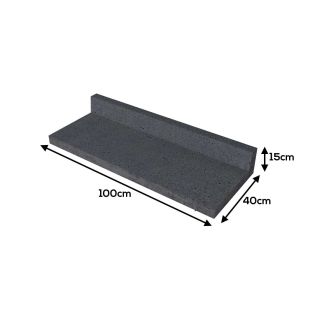 Oud Hollandse Traptrede L-Vorm Antraciet 100x40x15cm