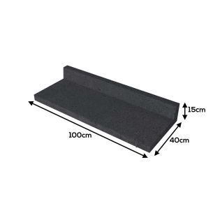 Oud Hollandse Traptrede L-Vorm Carbon 100x40x15cm