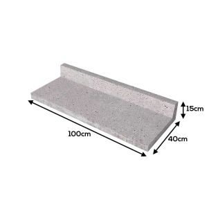 Oud Hollandse Traptrede L-Vorm Grijs 100x40x15cm