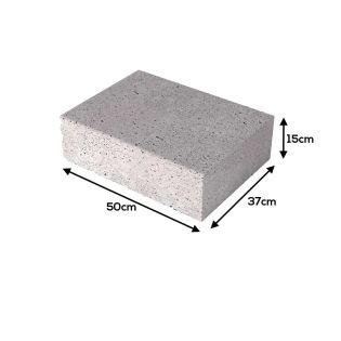 Oud Hollandse Halve Traptrede Grijs 50x37x15cm