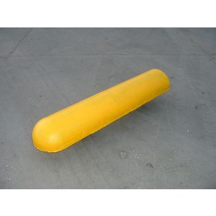 Varkensrug Parkeerbiels Geel 1 ronde en 1 rechte zijkant 20x11x95cm