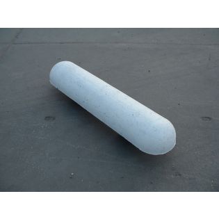Varkensrug Parkeerbiels Betonwit 2 ronde zijkanten 20x11x95cm