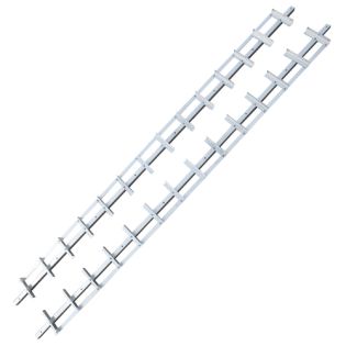 RVS Lamellen Shutter Set Draaibaar  50cm