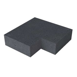 Oud Hollandse TRAP HOEKSTUK 90° (37/15) Binnen Antraciet 60x60cm
