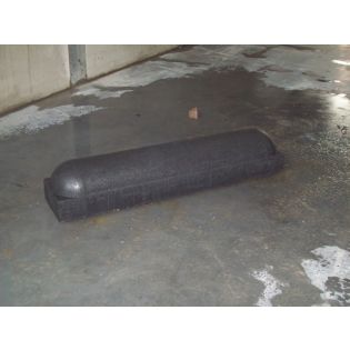 Parkeerband Stootband Zwart 2 ronde zijkanten 20x17x95cm