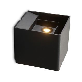 Tolosa Vierkant Zwart Wandlamp 12V