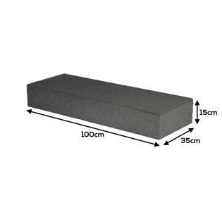 Traptrede Antraciet 100x35x15cm