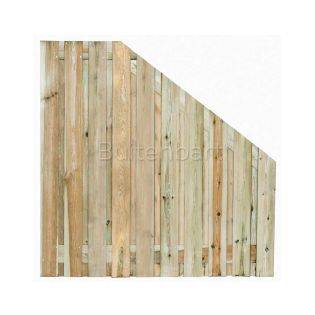 Trendline Schuttingscherm AFLOPEND 180x180/89,5cm, Grenen Groen Geimpregneerd, 16mm