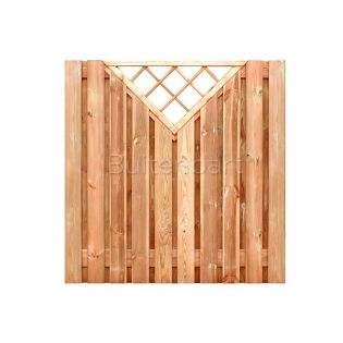 Trendline Trellischerm V-TRELLIS 180x180cm, Grenen Rood Geimpregneerd, 16mm