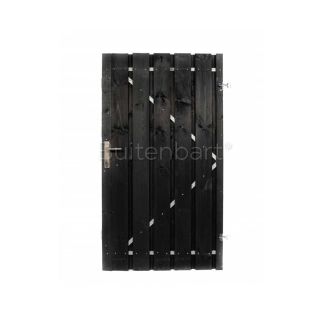 Tuinpoort Easy Grenen Zwart Gespoten