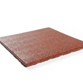 Veiligheidstegel Rubbertegel Rood 50x50x2,5cm