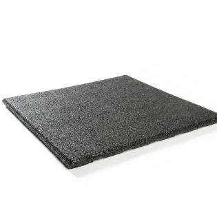 Veiligheidstegel  - Rubbertegel Zwart 50x50x2,5cm