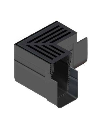ACO Slimline Zwart Hoekstuk