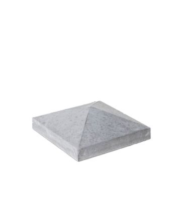 Paalmuts met punt Beton Grijs 24x24x5