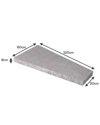 Oud Hollandse Trapezium Grijs 120x60/30x8cm