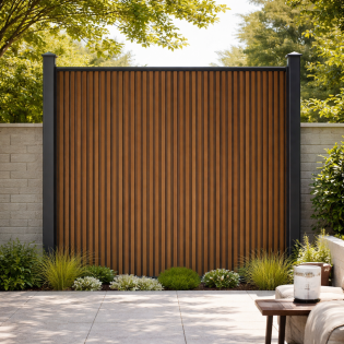 Nexa Fence Rhombus Teak Verticaal