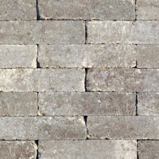 Abbeystones met deklaag Grijs/Zwart 20x5x7cm