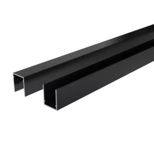Boston Tuinscherm Aluminum Start/Stop U-lijst 25x30mm, lengte 175cm Ral 9005