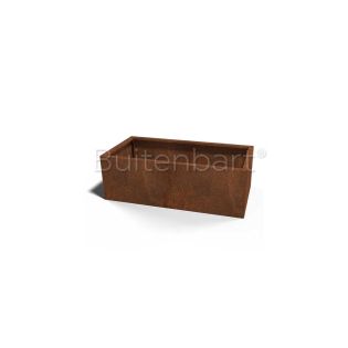 Cortenstaal Plantenbak Rechthoek 60x120cm, hoogte 40cm