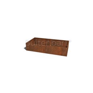 Cortenstaal Plantenbak Rechthoek XL 200x100cm, hoogte 40cm