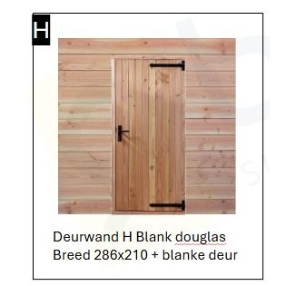 Deurwand Naturel BREED met Naturel deur