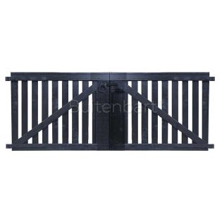 Dubbele tuinhekje Zwart Gespoten