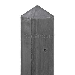 Eindpaal antraciet met diamantkop 10x10x280cm