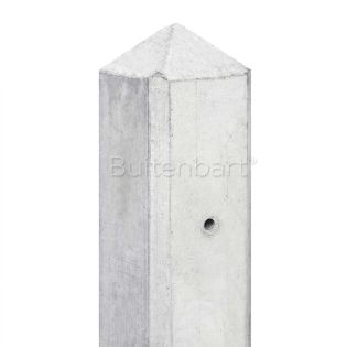 Eindpaal grijs met diamantkop 10x10x280cm